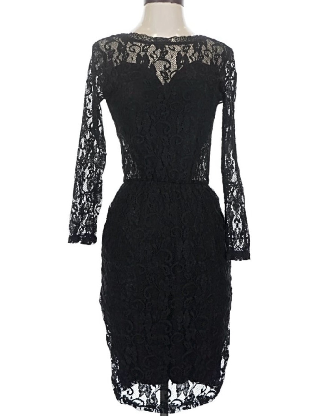 Elegant Black Lace Dress size small